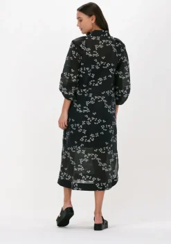 zwarte second female midi jurk davida new dress