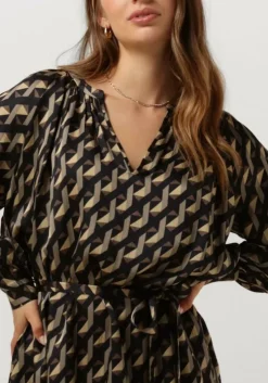 zwarte second female midi jurk hopi dress