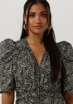 zwarte second female mini jurk mikka waist dress