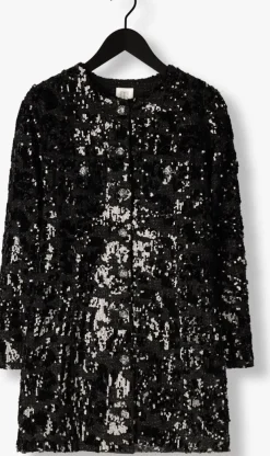 zwarte second female mini jurk flakes dress
