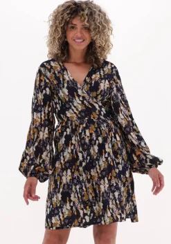 zwarte second female mini jurk mamma wrap dress