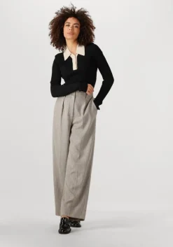 zwarte second female t-shirt josephine knit polo