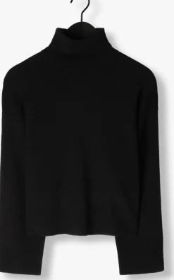 zwarte selected femme coltrui slfkamma ls knit roll neck