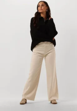 zwarte selected femme coltrui slfbloomie ls knit half zip