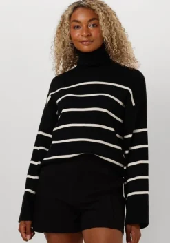 zwarte selected femme coltrui slfkamma ls knit roll neck