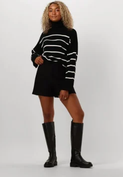 zwarte selected femme coltrui slfkamma ls knit roll neck