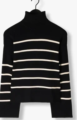 zwarte selected femme coltrui slfkamma ls knit roll neck