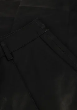 zwarte selected femme lange broeken slfannemai mw leather pant