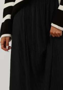 zwarte selected femme maxirok slfsimsa midi plisse skirt