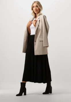 zwarte selected femme maxirok slfsimsa midi plisse skirt