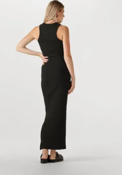 zwarte selected femme maxi jurk slfanna sl ankle tank dress