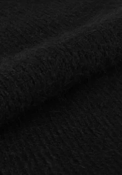 zwarte selected femme midi jurk slfmaline ls knit dresshigh neck