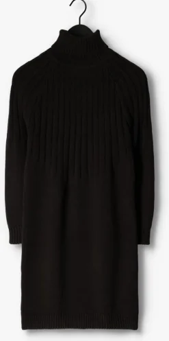 zwarte selected femme midi jurk nima ls knit dress camp