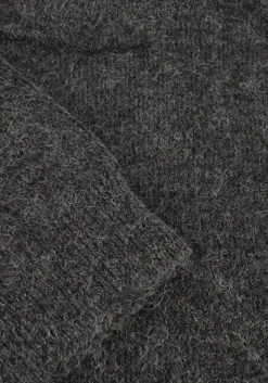 zwarte selected femme mini jurk slflulu ls high neck knit dress