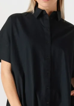 zwarte selected femme mini jurk slfblair 2/4 short shirt dress