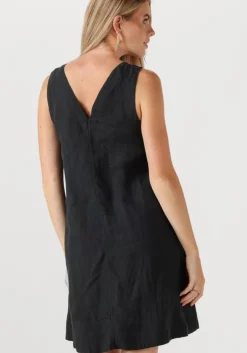 zwarte selected femme mini jurk slflinna sl short linen dress