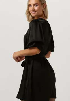 zwarte selected femme mini jurk slfreya 3/4 short dress b