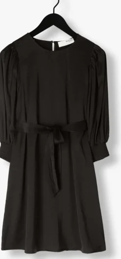 zwarte selected femme mini jurk slfreya 3/4 short dress b