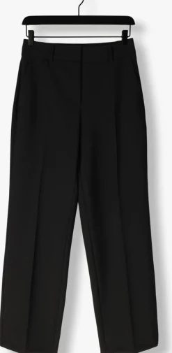 zwarte selected femme pantalon slfrita mw wide pant fd