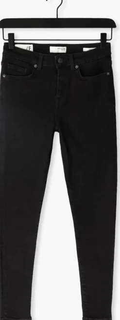 zwarte selected femme skinny jeans slfsophia mw skinny black jean