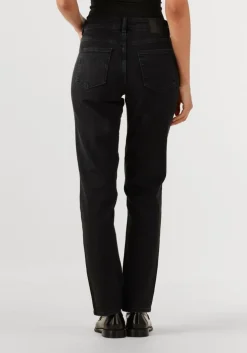 zwarte selected femme slim fit jeans slfslim bea-kori mw jeans