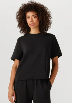 zwarte selected femme top slftenny ss boxy o-neck