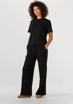 zwarte selected femme top slftenny ss boxy o-neck