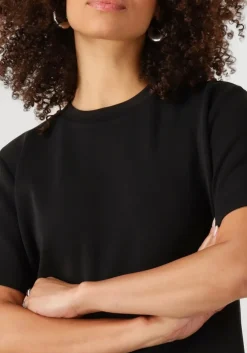 zwarte selected femme top slftenny ss boxy o-neck