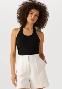 zwarte selected femme top slfanna sl halterneck top