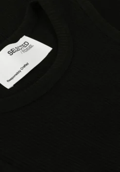 zwarte selected femme top slfanna o-neck tank top