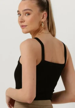 zwarte selected femme top slfcelica anna strap tank top