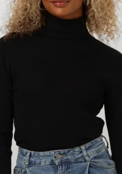 zwarte selected femme trui slfnaja ls knit roll neck
