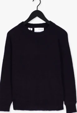zwarte selected femme trui lulu ls knit o-neck b