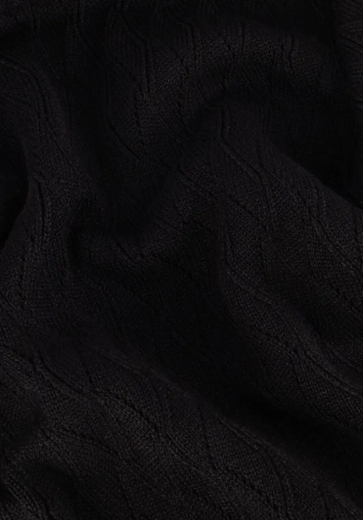 zwarte selected femme trui slfcabala ls knit o-neck