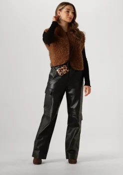 zwarte selected femme t-shirt anna ls crew neck tee