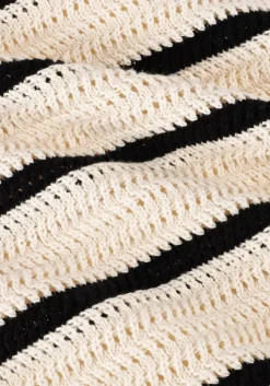 zwarte selected femme t-shirt slfvinna ss structure knit o-neck