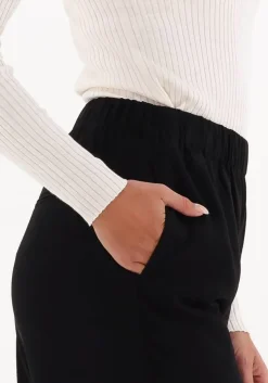 zwarte selected femme wijde broek tinni-relaxed mw wide pant b