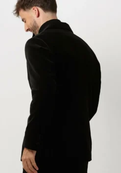 zwarte selected homme colberts slhslim-hale velvet blz