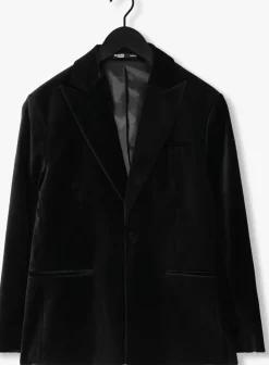 zwarte selected homme colberts slhslim-hale velvet blz