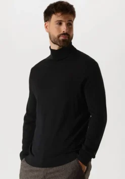 zwarte selected homme coltrui slhtray ls knit merino roll neck