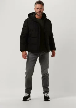 zwarte selected homme gewatteerde jas harry puffer jkt w