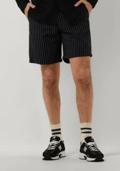 zwarte selected homme korte broek slhregular owen linen shorts