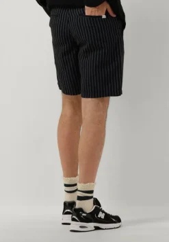 zwarte selected homme korte broek slhregular owen linen shorts