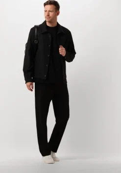 zwarte selected homme overshirt slh-kent wool hybrid blz