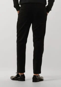 zwarte selected homme pantalon slhslim-hale velvet trs