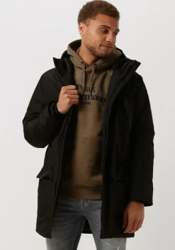 zwarte selected homme parka's slhhector jkt b