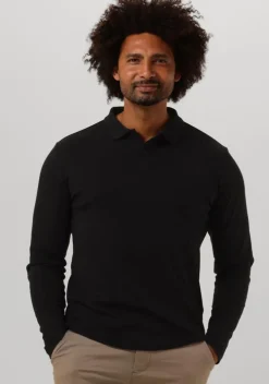 zwarte selected homme polo slhslim-toulouse ls polo b noos