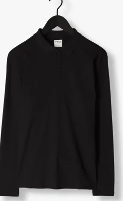zwarte selected homme polo slhslim-toulouse ls polo b noos