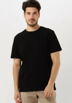 zwarte selected homme t-shirt slhaspen ss o-neck tee noos