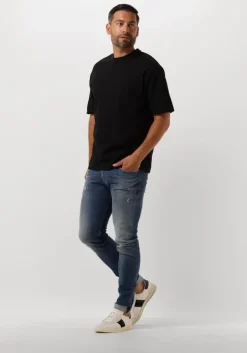 zwarte selected homme t-shirt slhlooseoscar ss o-neck tee noos